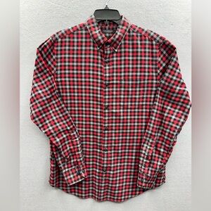 Banana‎ Republic Shirt Men's L Black Gingham Grant Fit Long Sleeve Luxe Flannel